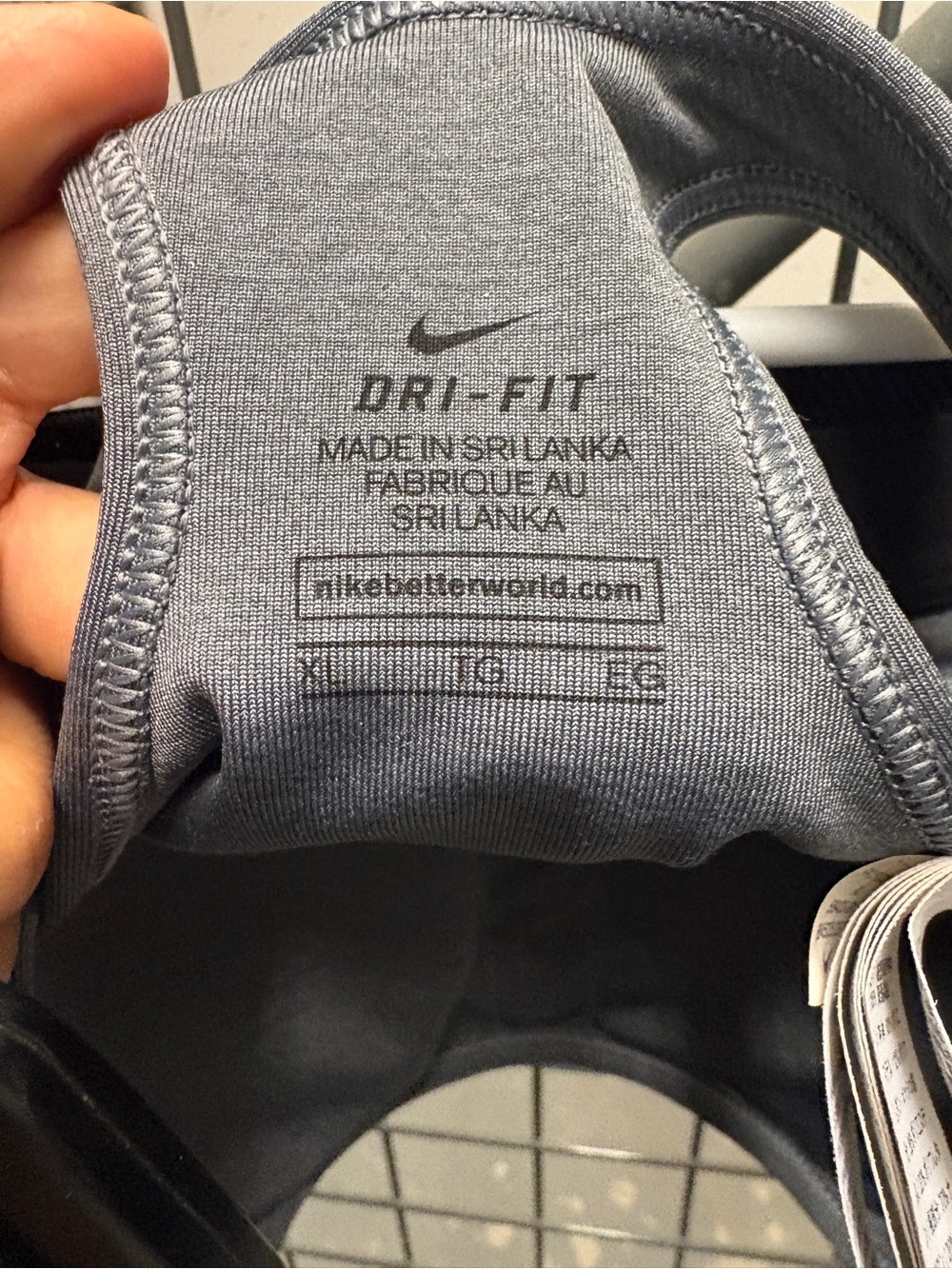 Nike Dri-FIT Performance Tank Top in Light Gray 80 A/B cup